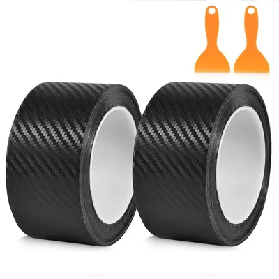 Produktbild von Carbon Folie Selbstklebend 2 Stück 10M x 5CM Matt Schwarz
