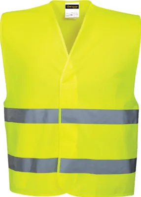 Produktbild von Reflektierende gelbe Verkehrssicherheitsweste XXXL - Klettverschluss