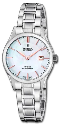 Produktbild von Festina Damenuhr Swiss Made Armbanduhr Edelstahl silber D3UF20068/2