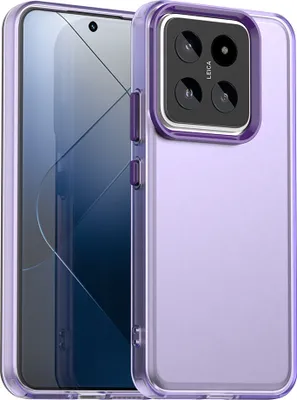 Produktbild von Handyhülle für Xiaomi 14 Pro Schlank Durchscheinend Matt Stoßfest Schutzhülle Lila