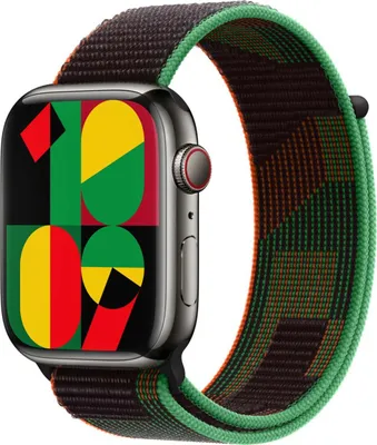 Productafbeelding van Apple Sport Loop band voor de Apple Watch | 44/45/46/49 mm - Black Unity