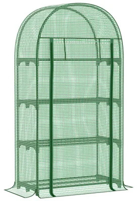 Produktbild von Outsunny Foliengewächshaus Balkon mit 4 Ablagen Mini Gewächshaus 80x49x160 cm