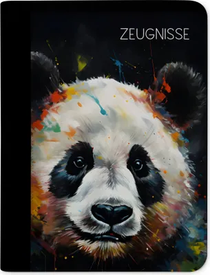 Produktbild von Kinder Zeugnismappe, Zeugnis Ordner A4, Panda Bär Bär dark