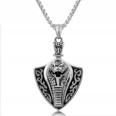 Imagen del producto de Collar de plata, cadena de acero, modelo COBRA 371