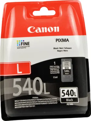 Produktbild von Canon PG-540L Tintenpatrone Schwarz mit mehr Reichweite, Standardertrag, Schwarz, 11 ml, 1 Stück(e), 300 Seiten, Einzelpackung