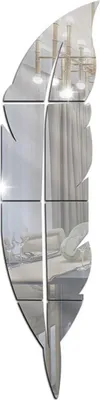 Produktbild von Spiegel-Wandaufkleber, selbstklebende DIY-Kunst-Spiegelaufkleber (Silber) 73 x 18 cm