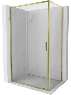 Obrázek produktu pro Mexen Exo posuvná sprchová kabina 190 x 90 cm, transparentní, zlatá - 8151-190-090-50-00