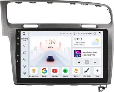 Zdjęcie produktu dla Radio samochodowe z Bluetooth i CarPlay do VW Golf 7 (2013–2017) – kompatybilne z Apple i Android – system stereo z nawigacją – 4 GB pamięci RAM, 32 GB pamięci wewnętrznej