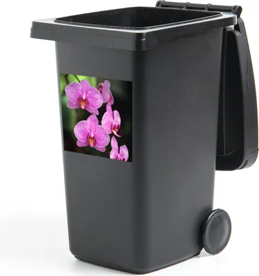 Produktbild von MuchoWow® Mülltonnenaufkleber Rosa Orchidee 40x40 cm - Abfall-Aufkleber - Container - für Abfallcontainer