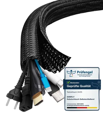Obrázok produktu pre Káblový kanál, 10 metrov, čierny, na usporiadanie káblov
