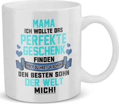 Produktbild von 22Feels Mama Geschenk von Sohn Muttertag Mutter Tasse Geburtstag Kaffeetasse Frauen Weihnachten Haferl Geschenkidee