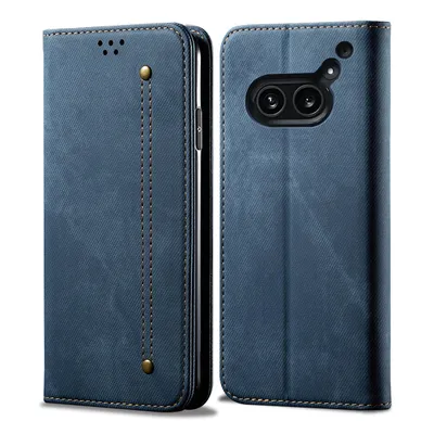 Obrázek produktu pro Pouzdro pro Nothing Phone 2A, Kožené Peněženkové Pouzdro s Magnetickým Uzavíráním a Stojánkem modré