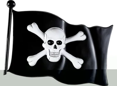 Produktbild von PIRATENFLAGGE aus Plastik - 45 x32 cm