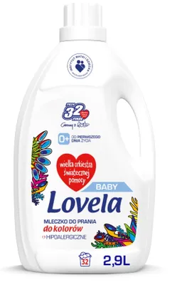 Zdjęcie produktu dla Lovela Baby, Mleczko do prania kolorowych tkanin, 2,9 l