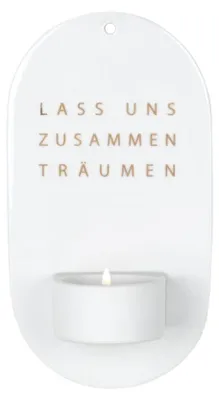 Produktbild von Wandleuchte aus Mattporzellan für Teelichter