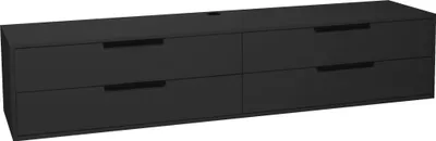 Produktbild von FURNARO Lowboard Bonnie TV-Board Fernsehschrank B/H/T: 216x47x45 cm, Farbe:Anthrazit matt lack
