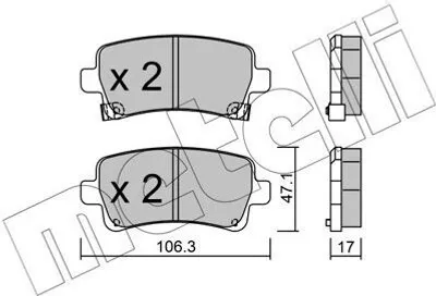 Produktbild von METELLI Bremsbeläge Satz Hinten Bremsklötze für OPEL INSIGNIA Caravan 22-0844-0