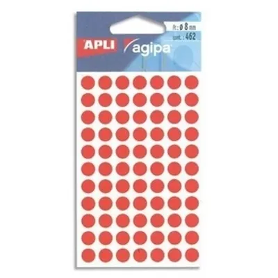 Produktbild von Mehrzwecketikett Apli 111833 - - DurchmesserPermanent Kleber - Ring - Rot - 77 / Blatt - 462 / Box