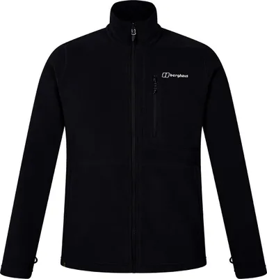 Schwarze Berghaus Activity Polartec InterActive Fleecejacke mit Stehkragen und Reißverschluss vorne