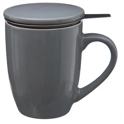 Produktbild von Becher mit Deckel und Sieb Lian 320 ml grau