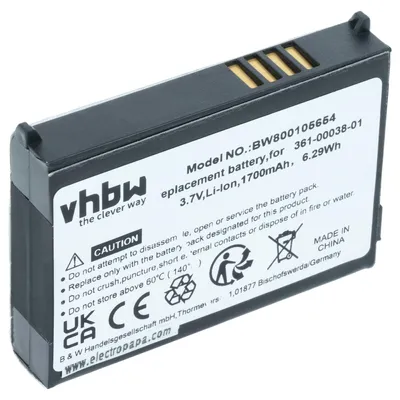 Produktbild von vhbw Akku kompatibel mit Garmin Zumo 660LM, 650, 210 CE, 600, 660, 220, 665LM, 665, 210 GPS Navigation Navi (1700 mAh, 3,7 V, Li-Ion)