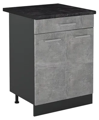 Imagen del producto de Mueble bajo de cocina Vicco R-Line Hormigón/Antracita 60 cm con cajón encimera Antracita, Model 61086