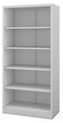 Produktbild von Jan Nowak Büroregal aus Metall, verschraubt, mit geschlossener Rückwand, grau, 900 × 1850 × 450 mm: RUFUS