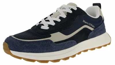 Produktbild von Marc O'Polo Herren Sneaker Größe 44, blau, Leder/Textil, Absatzhöhe 2,5 cm
