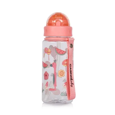 Produktbild von Kinder Trinkflasche Tritan mit Strohhalm Trinkhalm Getränkeflasche BPA frei Wasserflasche 400ml Auslaufsicher