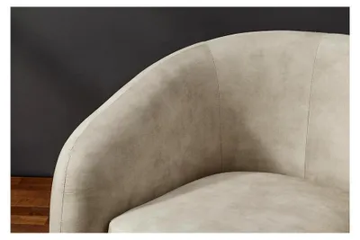 Produktbild von Design Sessel Vogue - 95cm - beige - Samt mit Armlehnen