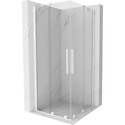 Obrázok produktu pre Mexen Velar Duo sprchová kabína, posuvné dvere 90 x 90 cm, Priehľadné, biela - 871-090-090-02-20