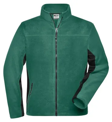 Imagen del producto de Chaqueta polar para hombre "Strong" de James and Nicholson, modelo LT2789 (talla XL), color verde oscuro/