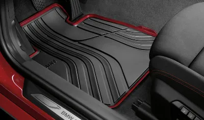 Produktbild von BMW 3er Fussmatten Sport F30 Allwetter F31 Sportline Gummi vorne Rot