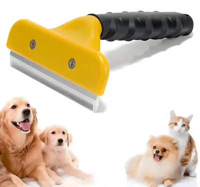 Produktbild von Effektiver Trimmpinsel für Hunde und Katzen - XS 40870 Schwarz/Gelb KP40870