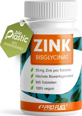 Produktbild von ProFuel Zink Bisclycinat, 365 Tabletten Dose