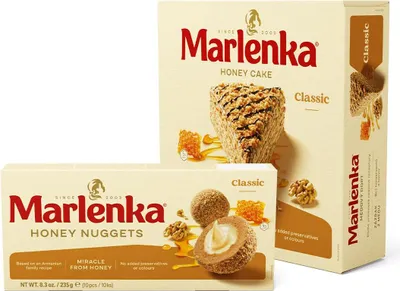 Produktbild von MARLENKA® Duopack - Honigtorte mit Walnüssen 800g und Honigkugeln 235g