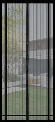 Produktbild von Sekey 100x220 cm Fliegengitter Tür Magnetvorhang zum Insektenschutz (zuschneidbar in Höhe und Breite), Fliegengitter Balkontür, Terrassentür Schwarz