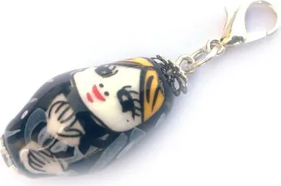 Produktbild von Matroschka Babuschka Russland Charm Anhänger Miniblings russische Puppe schwz