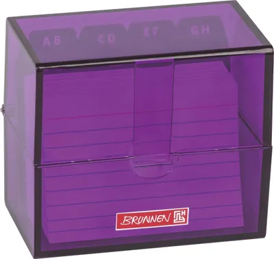 Produktbild von BRUNNEN Karteibox A8 gefüllt purple