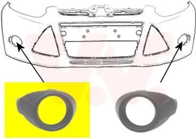 Produktbild von VAN WEZEL 1945498 Stoßstangen-Abdeckung Vorne Rechts für FORD FOCUS III Turnier FOCUS III FOCUS III Stufenheck