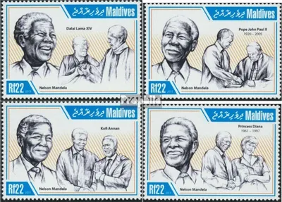 Produktbild von Briefmarken Malediven 2013 Mi 4953-4956 (kompl.Ausg.) postfrisch Nelson Mandela