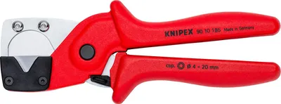 Produktbild von Knipex 90 10 185, Rohrschneider, Stahl, Kunststoff, Rot, 4 mm, 185 mm