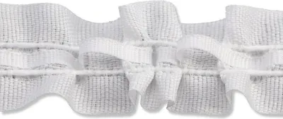 Produktbild von Interdeco Gardinenband / Kräuselband Universal Weiß, 22 mm, Pack. 5 Meter