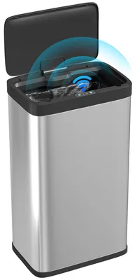 Productafbeelding van HOMCOM Sensorafvalbak 45 liter, afvalbak voor de keuken met zachte sluiting