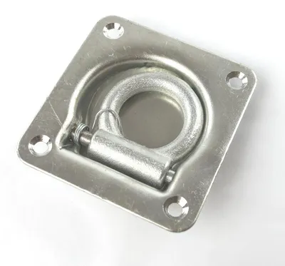 Produktbild von ca. 100 x 95 mm Zurrmulde mit Metallring für bis zu 800 kg Zurrpunkt
