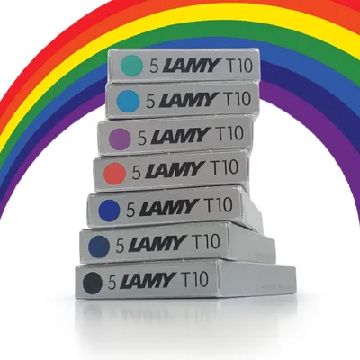 Productafbeelding van LAMY T10 vulpen - Set van 7 - Inktpatronen - Navulverpakking voor alle vulpen - 1 verpakking van elke kleur