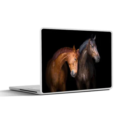 Produktbild von MuchoWow® Laptop Aufkleber Sticker Cover Pferde - Tiere - Porträt - Braun 36.5x27.5 cm - Laptop-Sticker