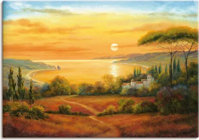 Produktbild von ARTland Leinwandbild Toskanabucht II Größe: 100x70 cm
