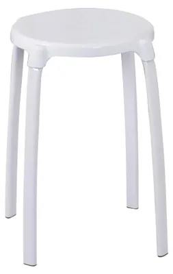 Imagen del producto de Taburete de ducha - Acero - Ø 30 x 46,5 cm - Capacidad de carga 100 kg - Para personas mayores y movilidad reducida