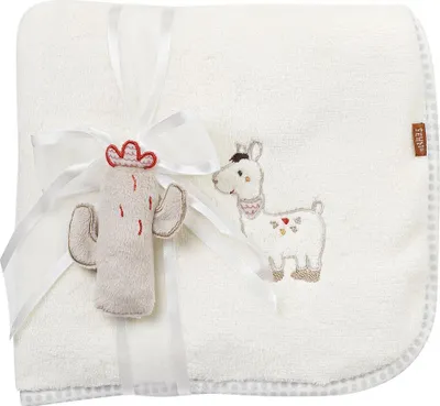 Produktbild von Kuscheldecke Lama –  zum Kuscheln, als Krabbelunterlage, Schnuffeltuch oder Zudecke